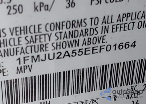 2014 Ford Expedition Limited from USA, damaged, VIN 1FMJU2A55EEF01664